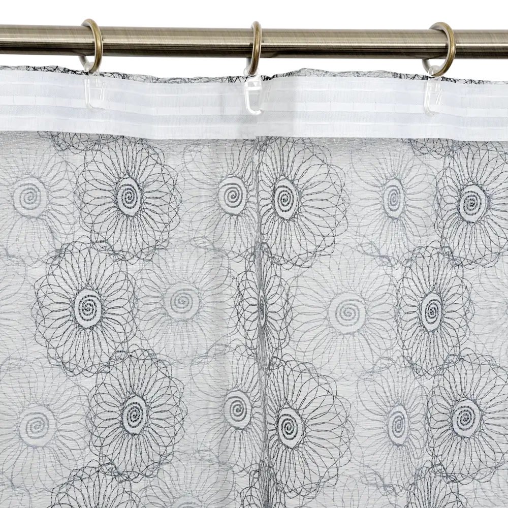 Тюль на ленте «Одуванчик», 150х270 см, орнамент, цвет серый ТОРГОВЫЙ ДОМ ТЕКСТИЛЬ STLM-2004762 - Вид №5
