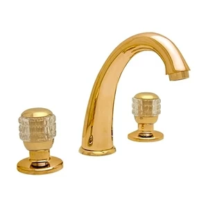 Смеситель для раковины на 3 отверстия с автоматическим сливом 24.075G MAIER ELITE CRISTAL