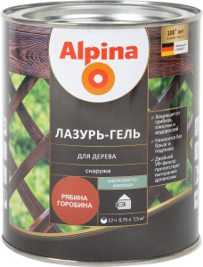 84586797 Лазурь-гель для дерева рябина 0.75 л STLM-0052375 ALPINA