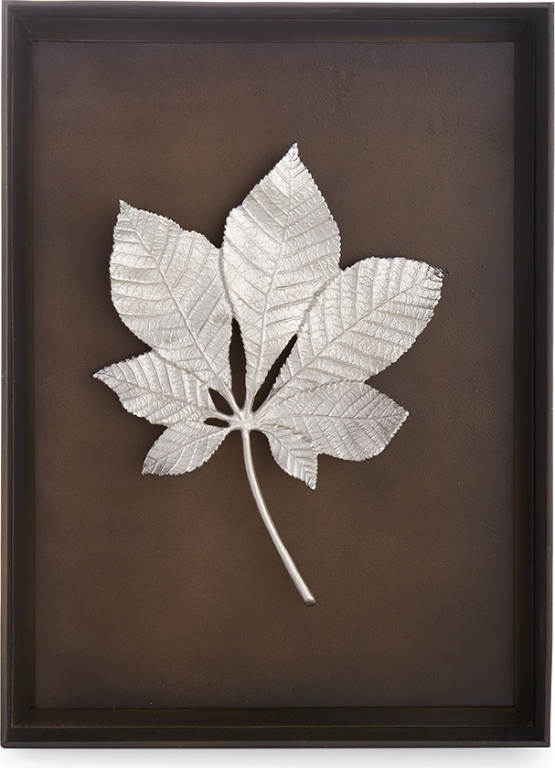 10612957 Michael Aram Панно Michael Aram "Лист каштана" 26х35см (серебрист.) Сталь нержавеющая 