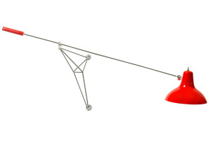 Регулируемая хромированная металлическая настенная лампа