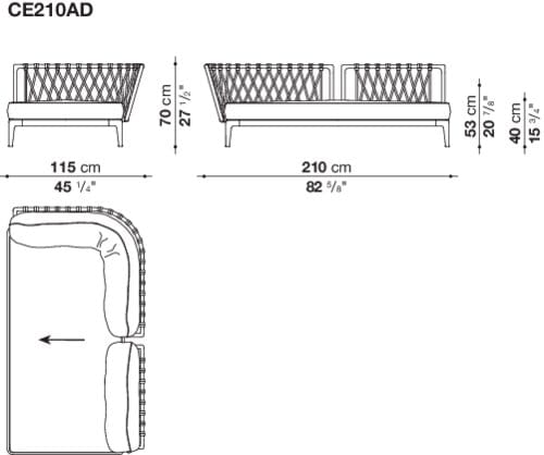 Ткань сад диван B&B Italia Outdoor ARCH-00084560 - Вид №11