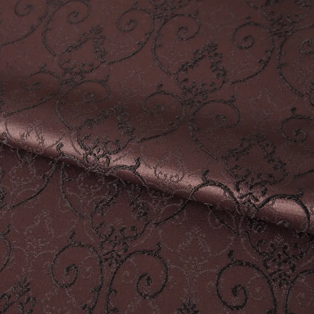 Ткань «Версаль», 150 см, вензель, цвет венге ТОРГОВЫЙ ДОМ ТЕКСТИЛЬ STLM-2099866