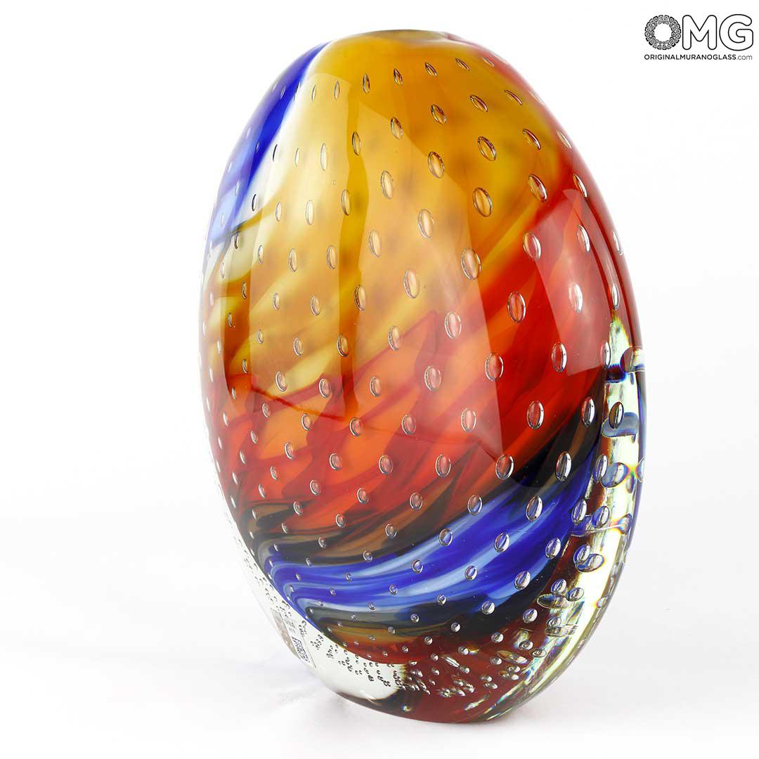 3563 ORIGINALMURANOGLASS Ваза Провенца - соммерсо - муранское стекло OMG 24 см  - Вид №1