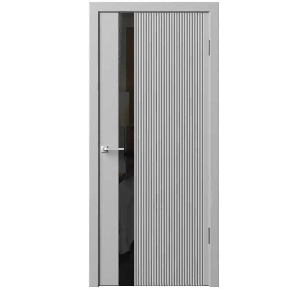 Дверь межкомнатная остекленная Синди-5 80x200 см эмаль цвет гейнсборо с замком и петлями 89396727 STLM-2166922 RUMAX  - Вид №1