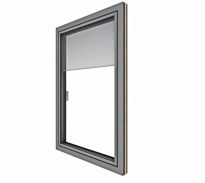 INTERNORM Italia Окно из алюминия и дерева со встроенными жалюзи sun-id-1438278 - Вид №1