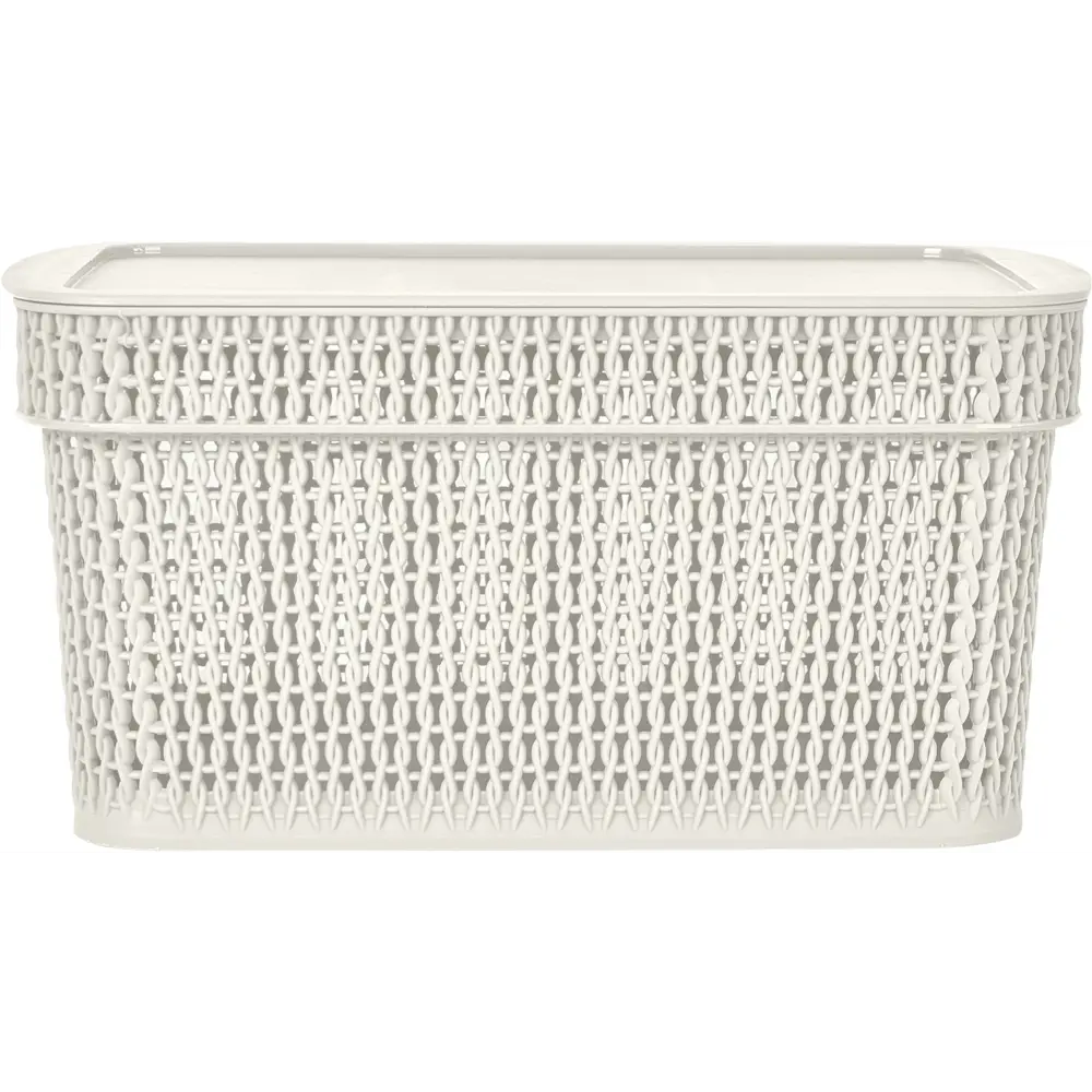 Корзина для хранения Плес 5л прямоугольная цвет белый Santreyd STLM-2108014 - Вид №4