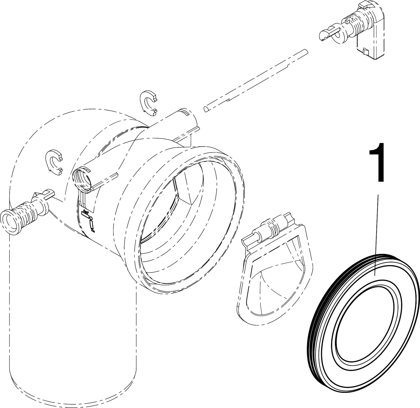Канализационная арматура  Отводы для унитазов и писсуаров  Арматура для подключения унитазов VIEGA 138 882 Модель 3811.5 Santreyd  - Вид №3