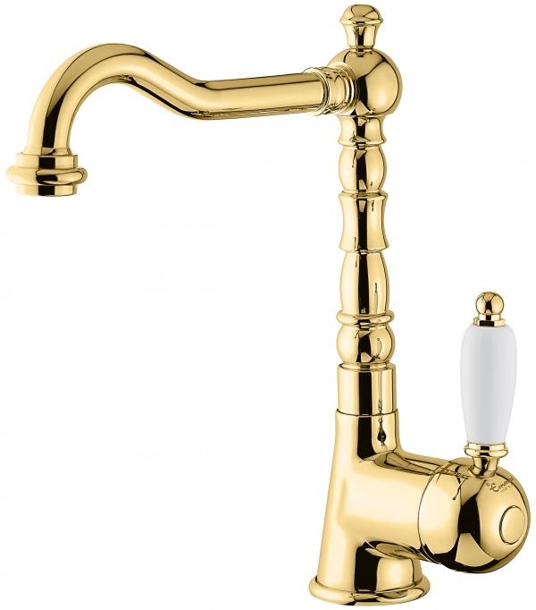 40513OR Смеситель Laguna 40513 с донным клапаном для раковины, цвет золото EMMEVI