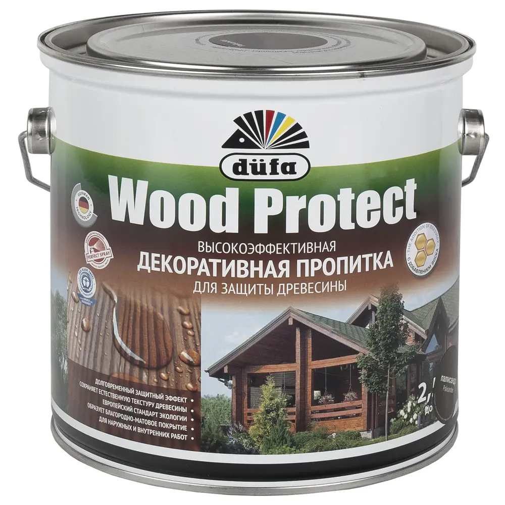 Dufa Wood Protect - Антисептик для дерева цвет палисандр 2.5 л 14724456 STLM-0005072 - Вид №1