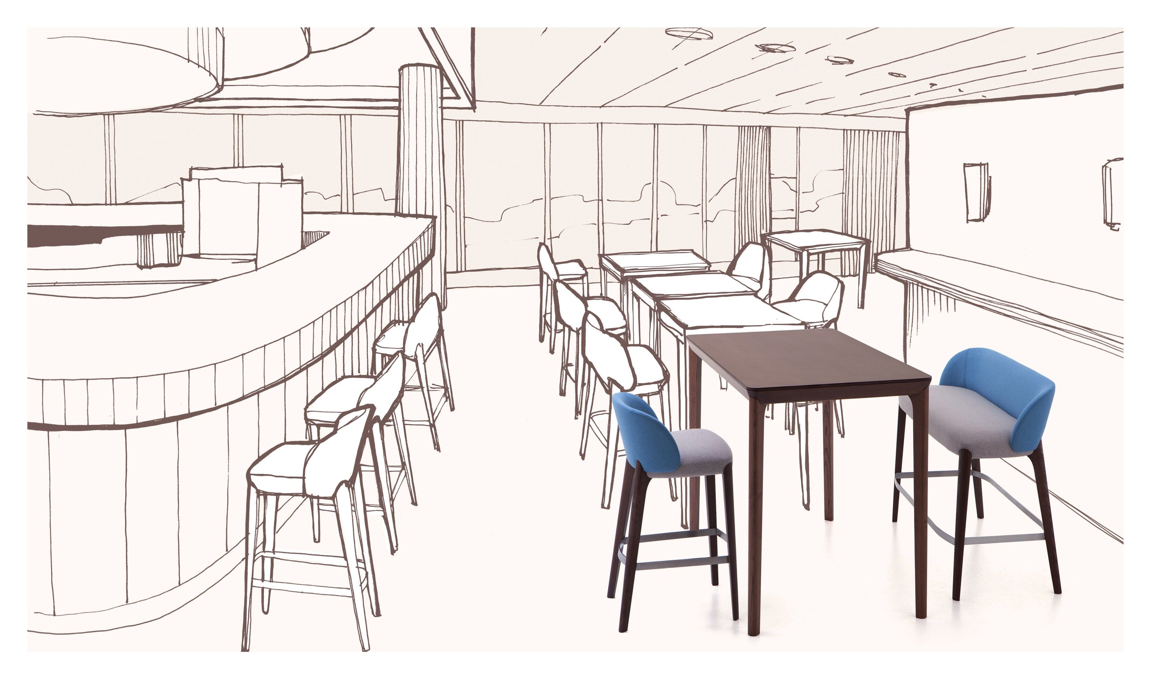 Мягкая скамейка из ткани Very Wood Bellevue ARCH-00029209 - Вид №3