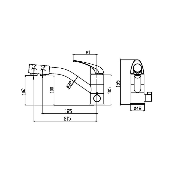 DAVSBF0M05 Milardo Davis Смеситель для кухни с каналом для фильтрованной воды Davis Россия  - Вид №8