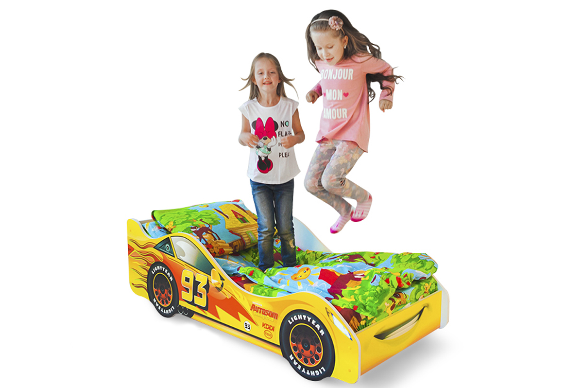 Детская кровать-машина "Тачка" желтая БЕЛЬМАРКО  326752 Желтый Santreyd  - Вид №2