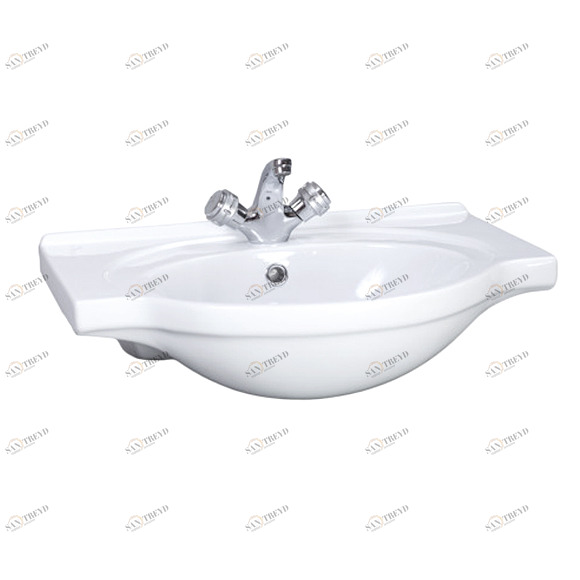 1.3121.1.S00.11B.0 Подвесная раковина настенная прямоугольная SANTERI  белая 