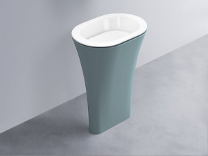 AMLA65-BL+AMPILO-BL+AMCOLO-PL Раковина Amedeo Ovale отдельностоящая cielo Enjoy + Amedeo