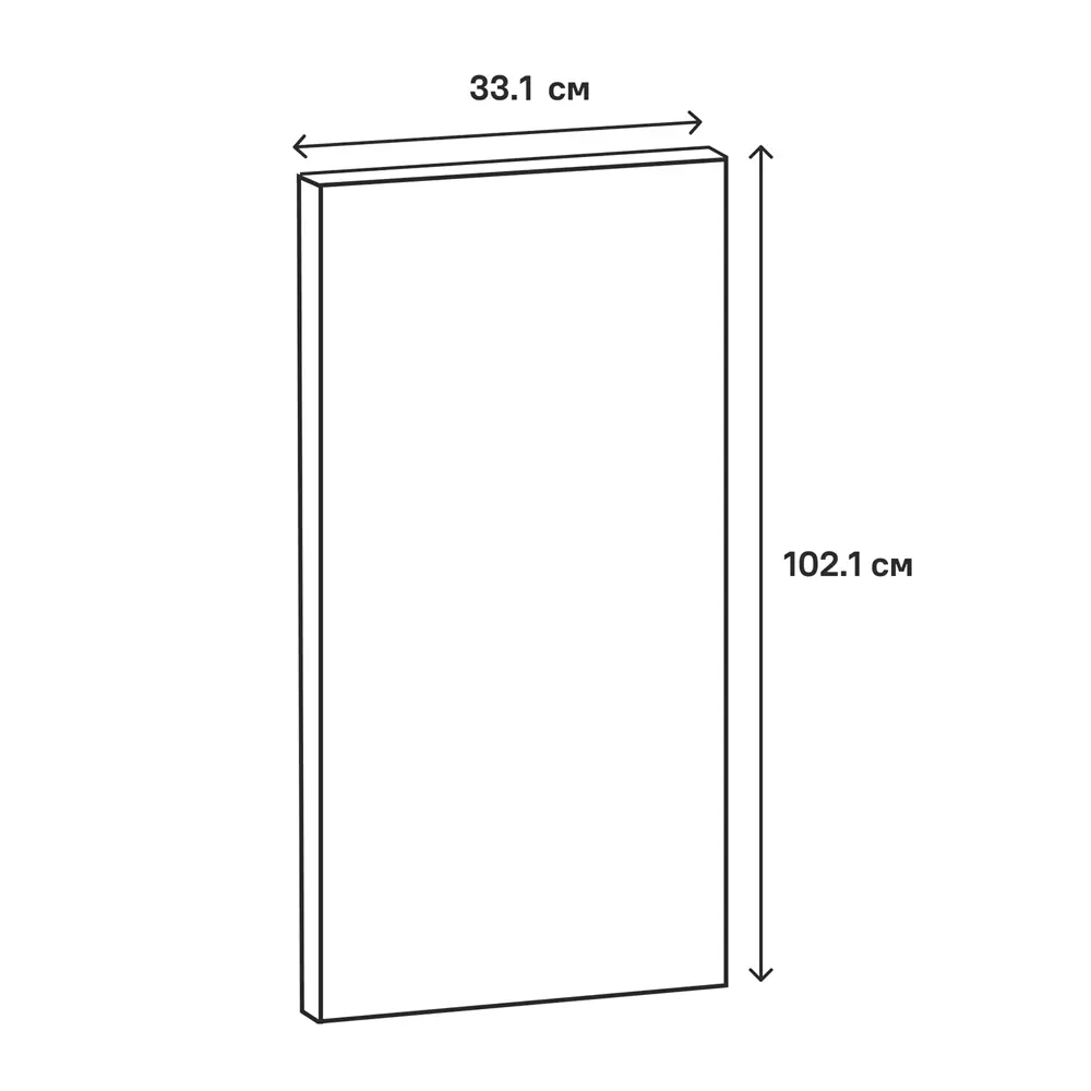 Фасад кухонного шкафа Инта 33.1x102.1 см KONSENSA ЛДСП цвет белый Инта белая STLM-2020957 - Вид №7