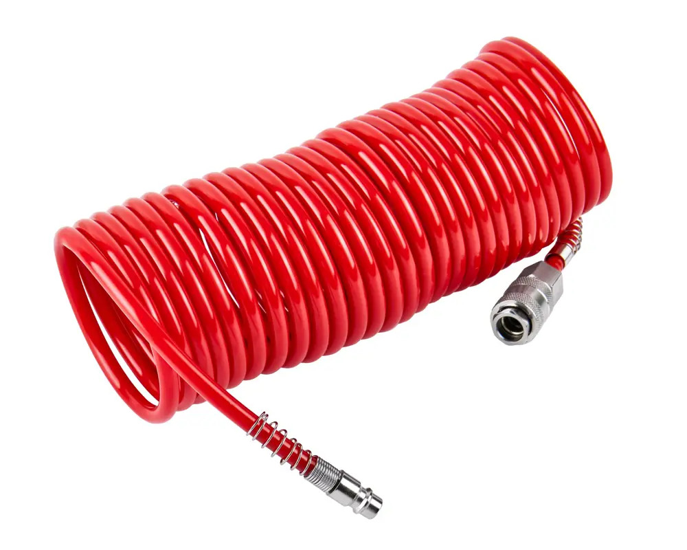 Пневмошланг Elitech спиральный 7.5 м для компрессорного оборудования 84552346
