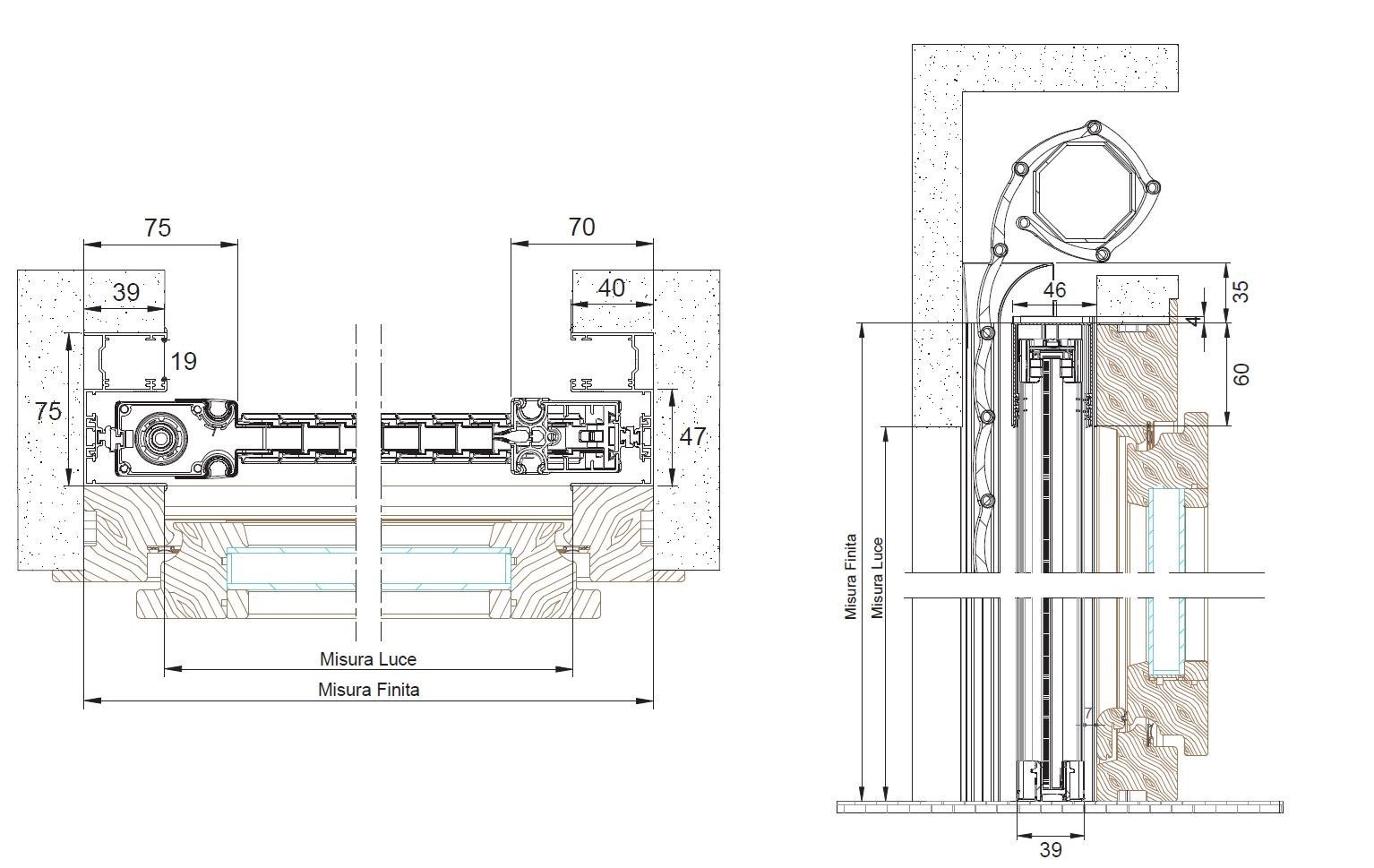Боковая встраиваемая москитная сетка Mv Line Zanzariere - Incasso Laterale ARCH-00067087 - Вид №8