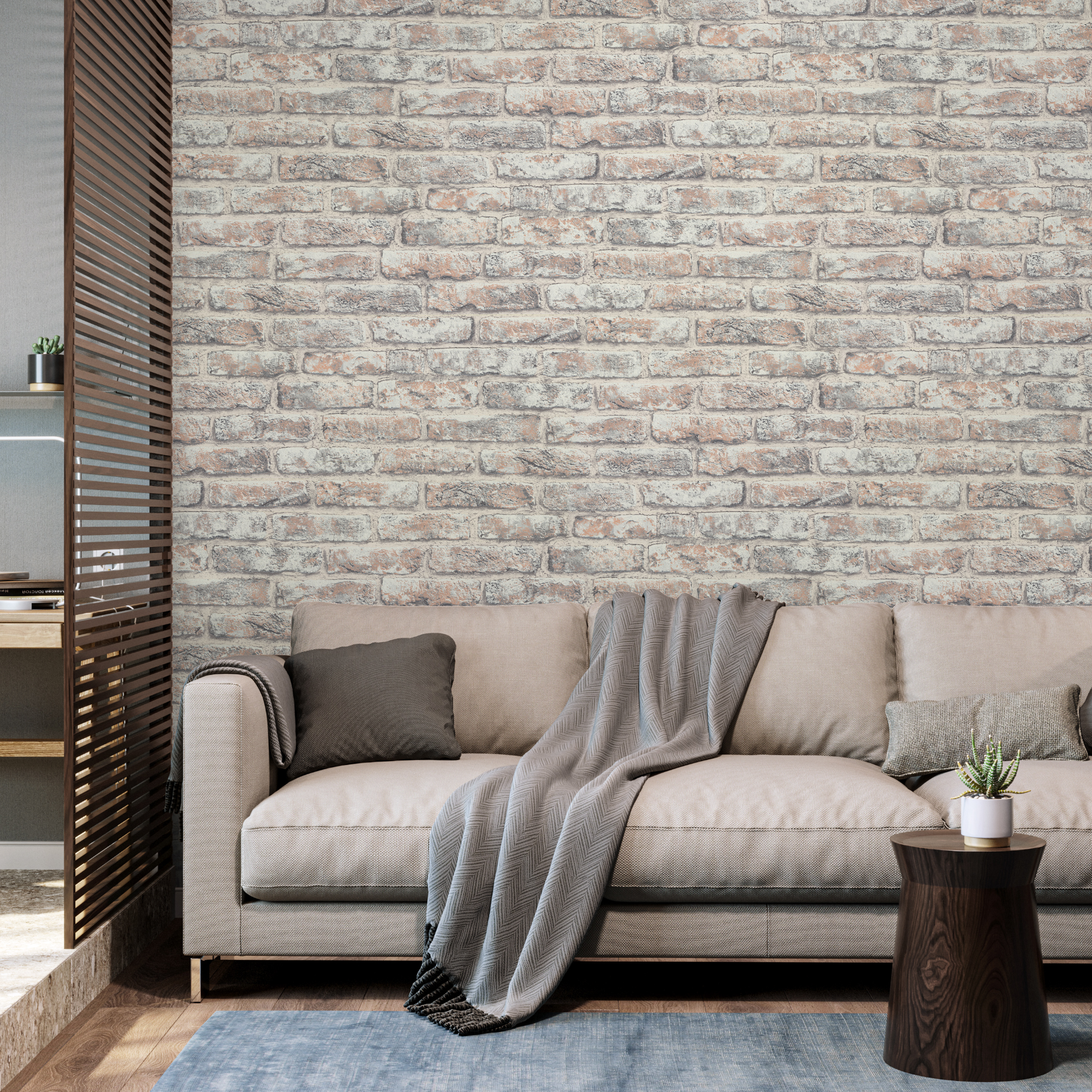 ПАЛИТРА Fort - флизелиновые обои коричневые структурные для гостиной 85570635 STLM-0063967 - Вид №2