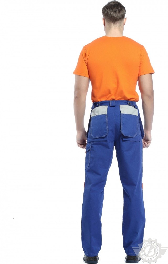 65236 Костюм "Профессионал-1" василек-светло-серый  Летняя спецодежда  размер 60-62/182-188  - Вид №23