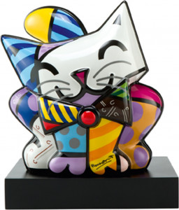 10622989 Goebel Скульптура 30,5см "Голубой котёнок" "Бритто" Фарфор