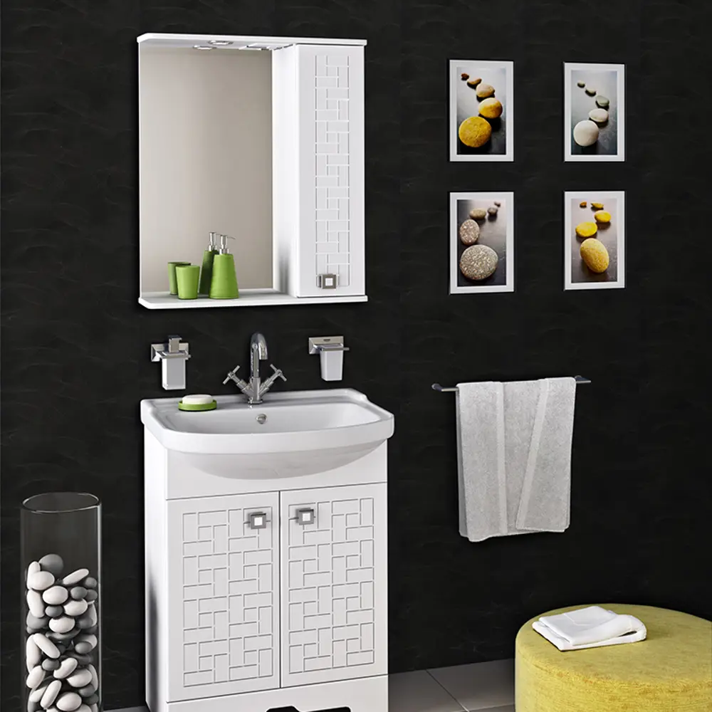 Стеновая панель ПВХ Грейс темно-коричневый 2700х250х8 мм 0.675 м² Santreyd STLM-2001382 - Вид №4