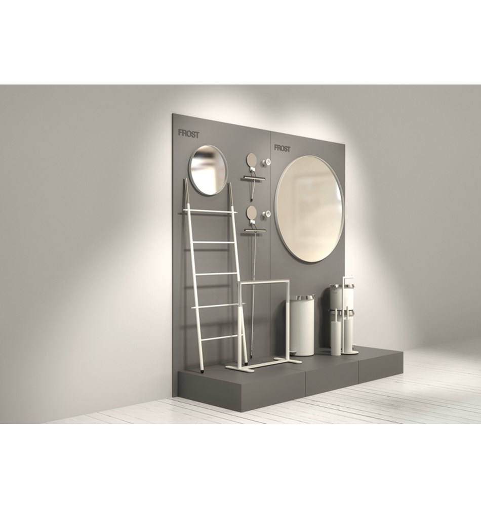 FROST Зеркало 4120 с крючком, круглое » белое Нержавеющая сталь Белый U4120-W  - Вид №10