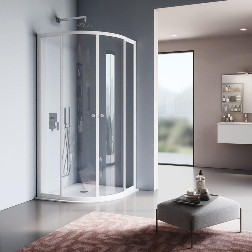 Samo Душевая кабина угловая полукруглая с поддоном Dinamica sun-id-1454318 - Вид №1