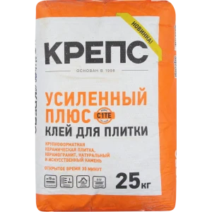 Клей для керамогранита Крепс Усиленный Плюс 25 кг