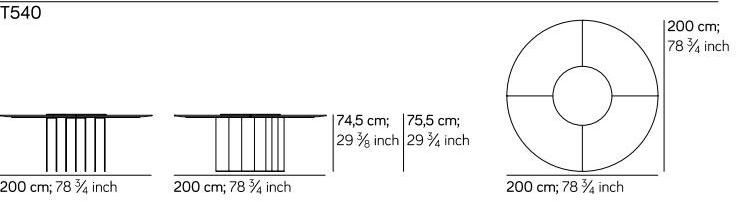 AMURA Круглый мраморный стол с основанием из листового металла Exilis Am092.t540 - Вид №5