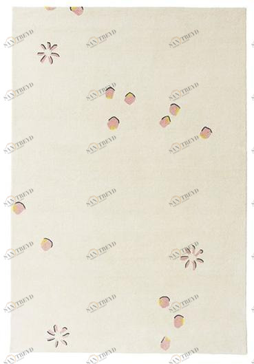 ASPLUND Прямоугольный шерстяной коврик ручной работы Fleurette sun-id-1401287