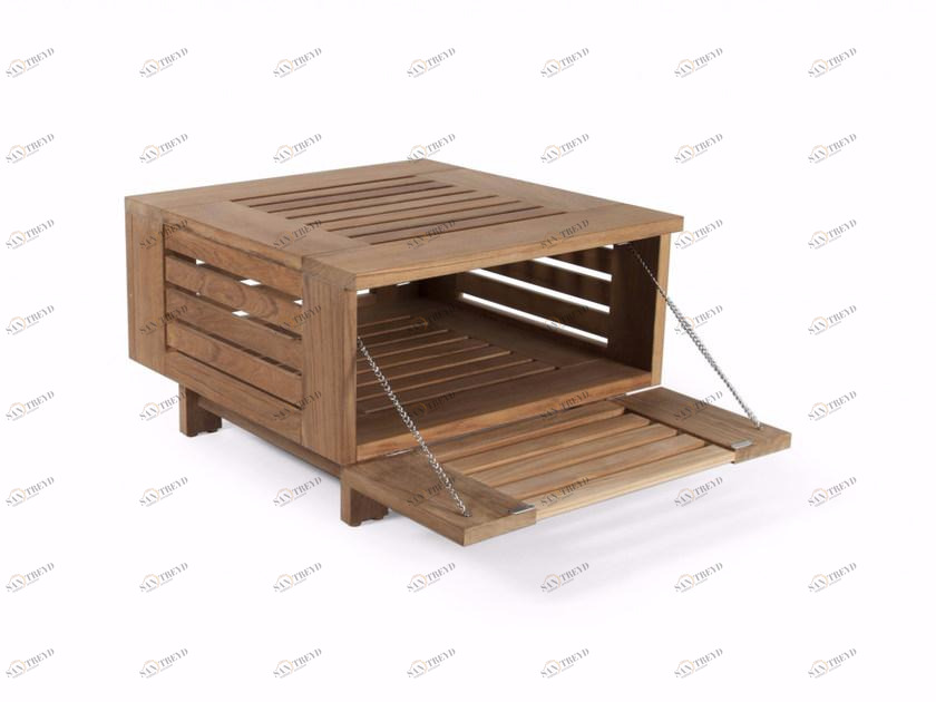 Skargaarden Квадратный садовый столик из тика с местом для хранения Skanör sun-id-1402156