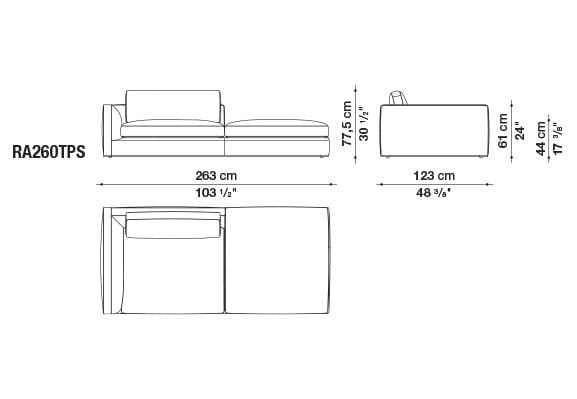 Угловой диван из ткани B&B Italia Ричард ARCH-00040927 - Вид №83