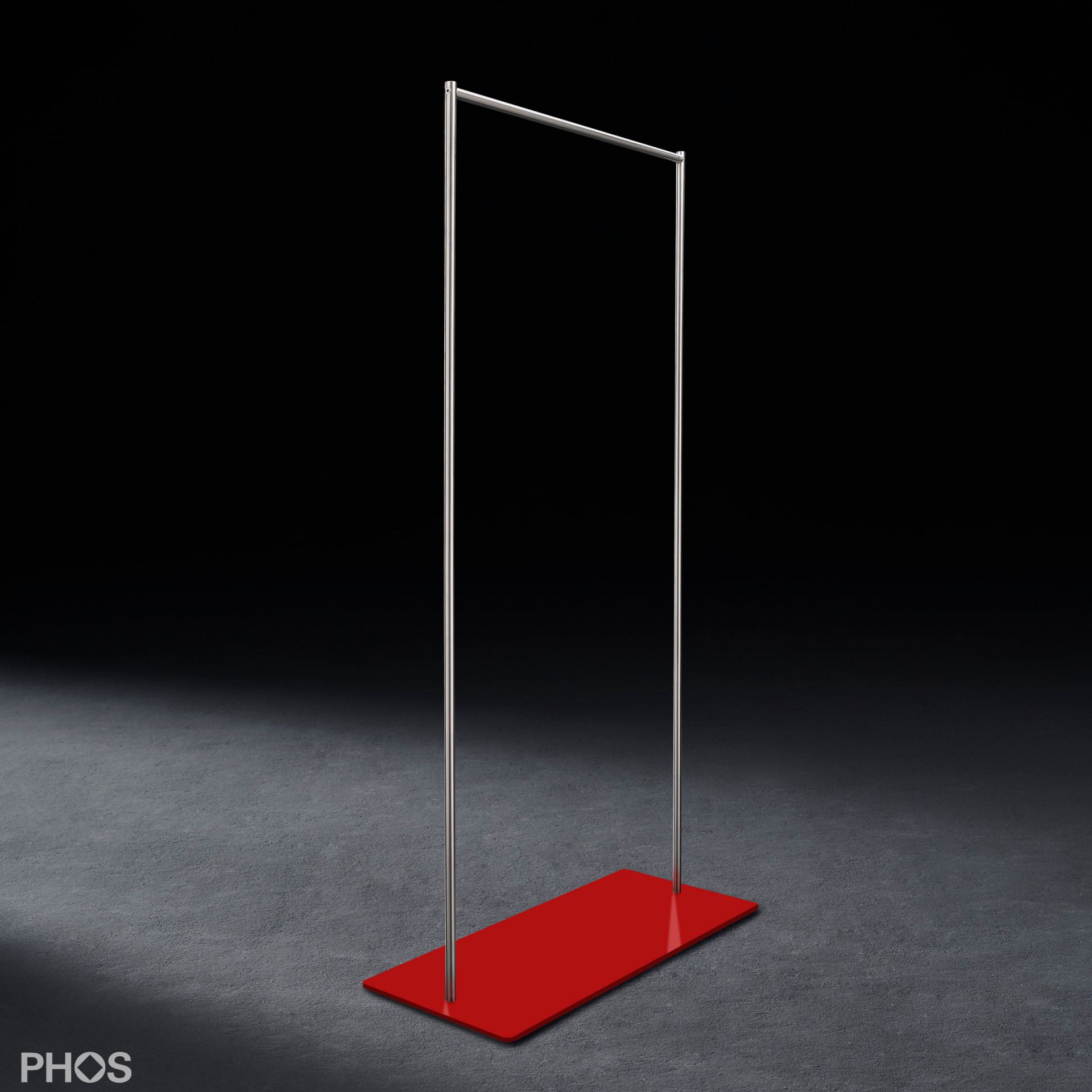 GST2-BPR Платяной шкаф twin pur с гладкой платяной штангой, основание: красное. PHOS 