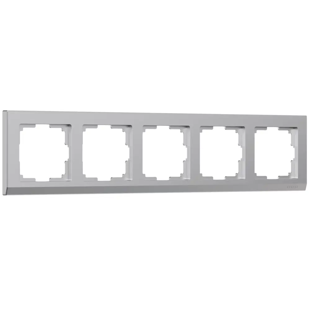 Рамка для розеток и выключателей Werkel Stark 5 постов цвет серебряный STLM-2047968