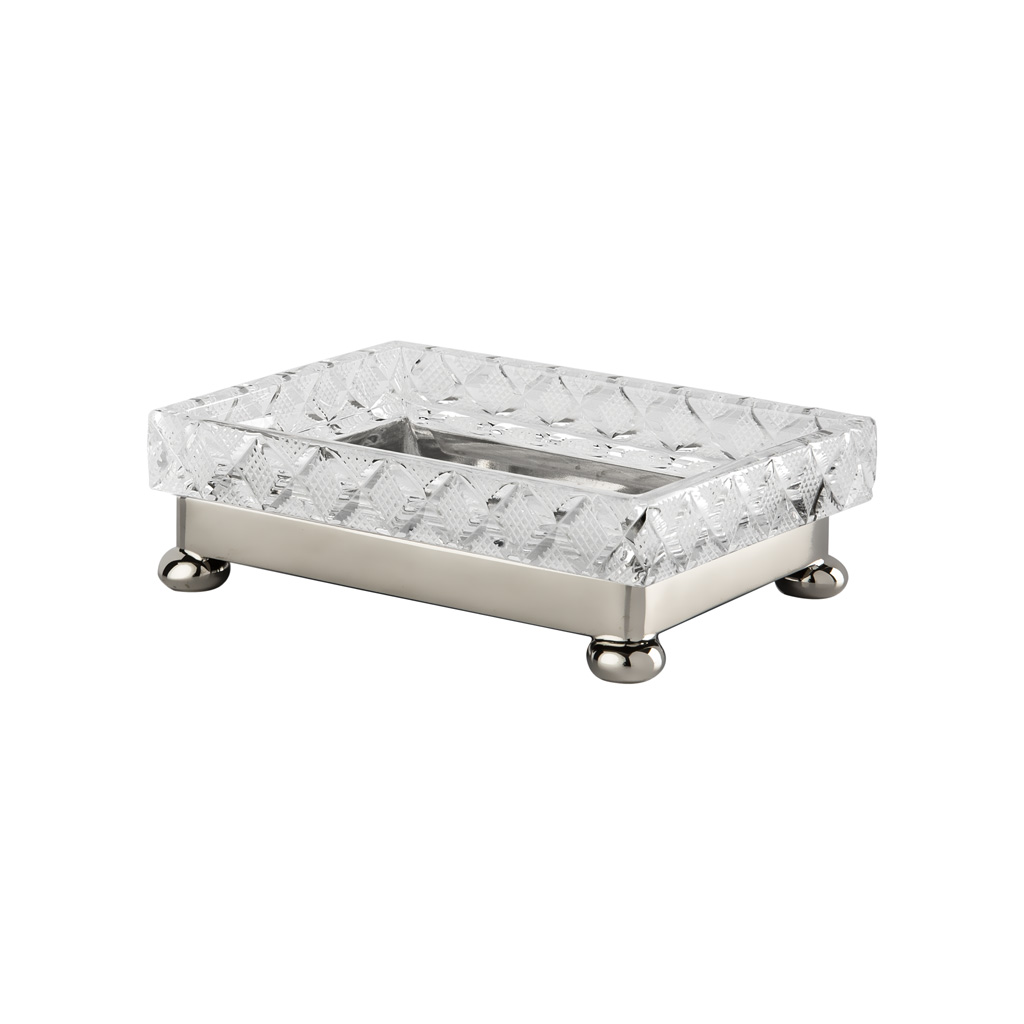 FS09P-604 FS09P-604 Мыльница прямоугольная ЛОСАН РАЗМЕР КРИСТАЛЛ Cristal & Bronze CRISTAL TAILLE “LOSANGE” LISSE  - Вид №1