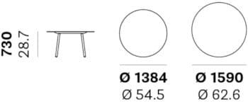 Круглый садовый стол из керамогранита Pedrali Babila Outdoor ARCH-00089536 - Вид №2