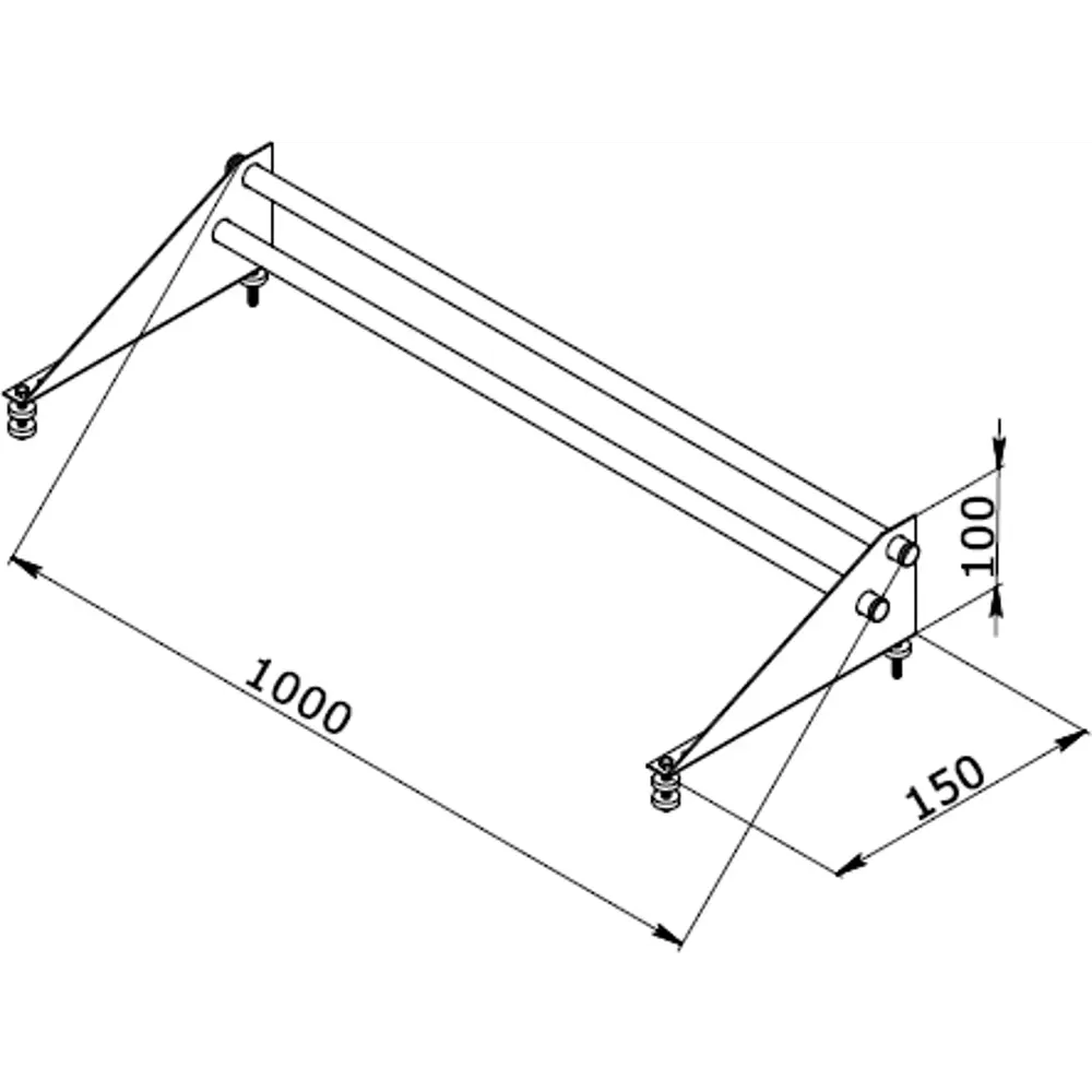 Снегозадержатель для металлической кровли трубчатый 1 м RAL 6005 зеленый OPTIMA STLM-2003343 - Вид №1