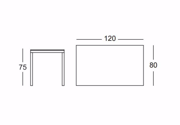 SCAB DESIGN Прямоугольный стол из стали с порошковым покрытием sun-id-1435951 - Вид №4