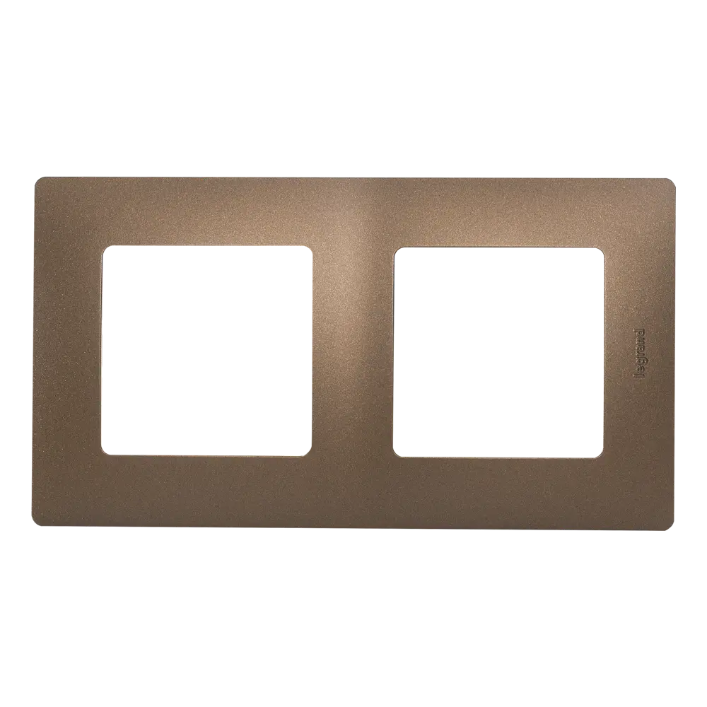 Рамка для розеток и выключателей Legrand Etika 2 поста, цвет какао STLM-2114777