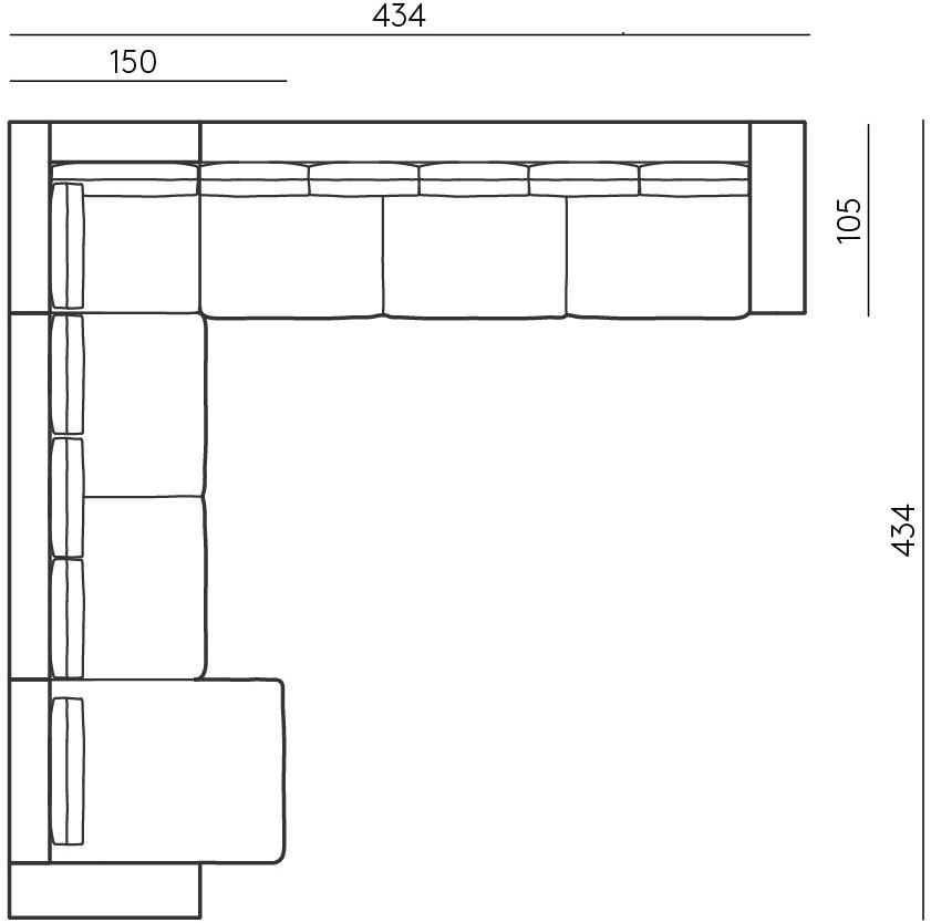 DE PADOVA Диван из ткани с шезлонгом sun-id-1381442 - Вид №11