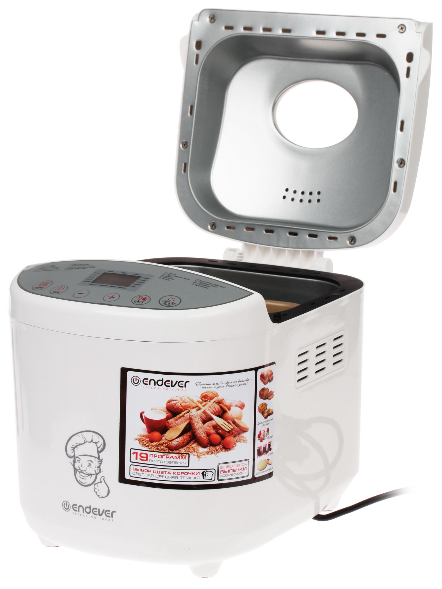 1063835 Хлебопечь Endever Skyline MB-51 белый STDN-0074083 - Вид №4
