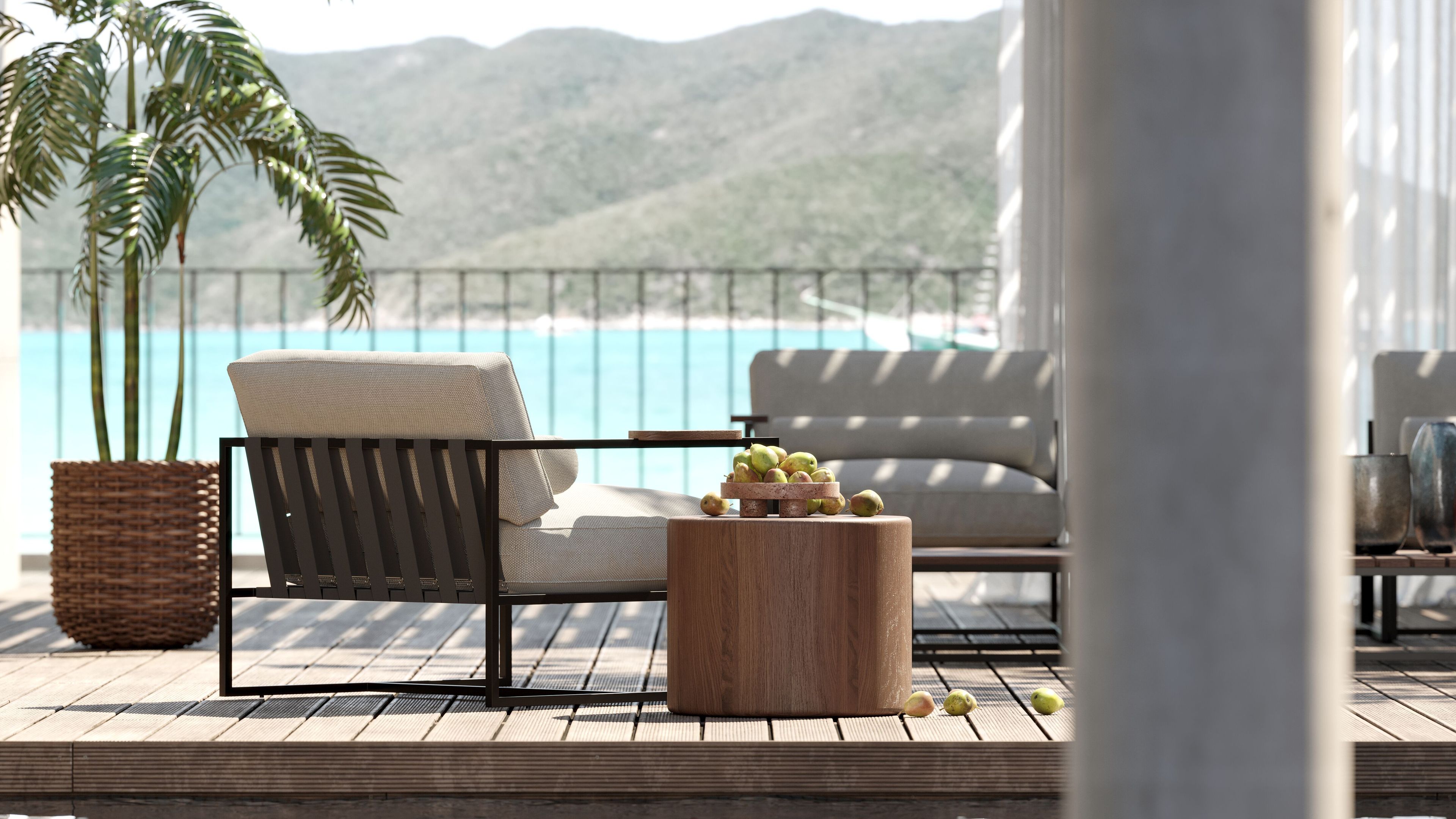 Тканевое садовое кресло с подлокотниками Laskasas Badi ARCH-00074906 - Вид №1