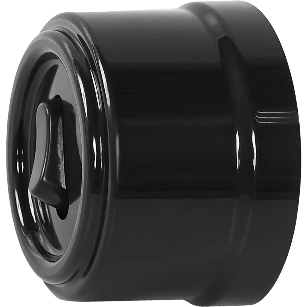 Выключатель накладной Electraline 1 клавиша цвет проходной черный Ретро STLM-2043692 - Вид №3