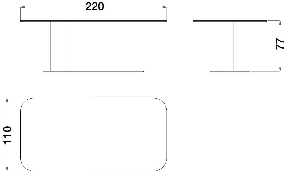 Прямоугольный стол из мрамора и шпона CPRN HOMOOD Шестое чувство ARCH-00132039 - Вид №1