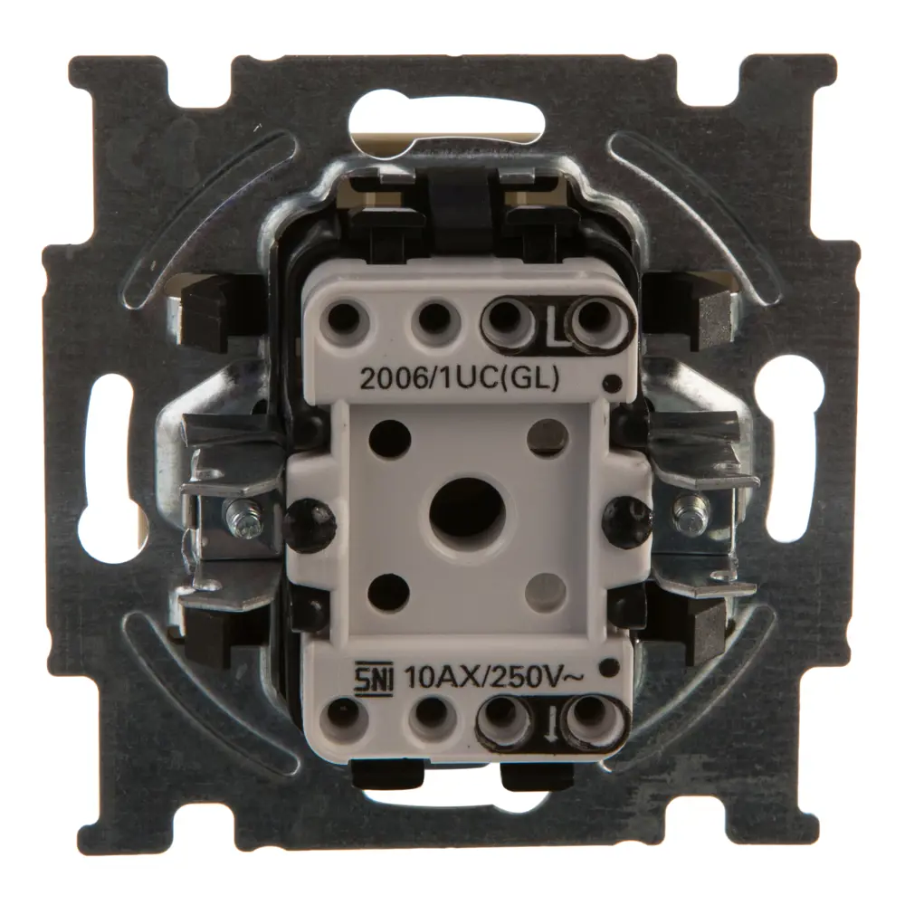 Выключатель встраиваемый ABB Basic 55 1 клавиша, цвет бежевый Basic55 STLM-2070499 - Вид №3