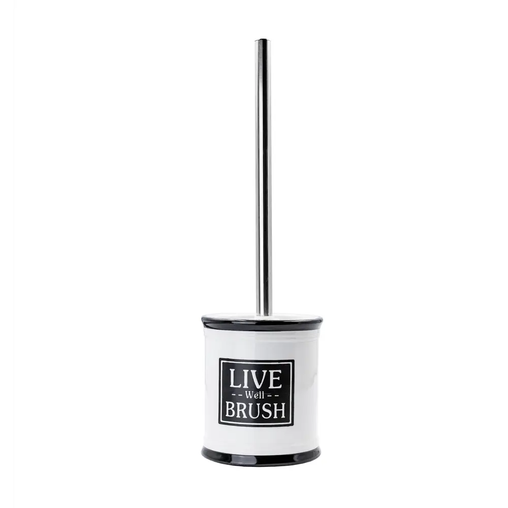 Ёршик для унитаза Bath Plus Bene W-CE2375AA-TOH керамика цвет белый с черными вставками STLM-2079439