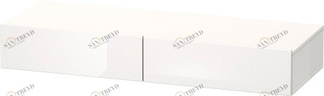 DS827102222 Полочка с ящиком DuraStyle #DS8271 1200 x 440 мм Белый глянцевый декор Duravit