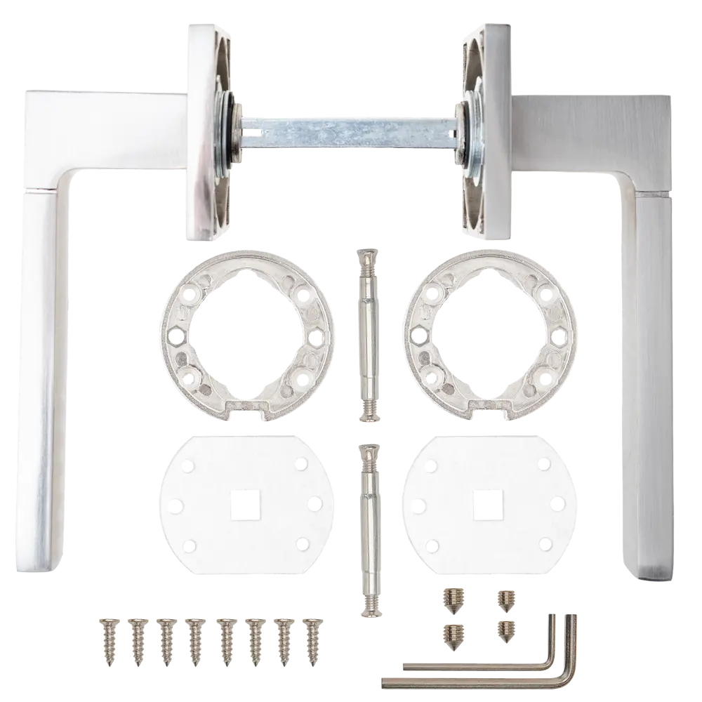 Дверная ручка на розетке Armex H-30101-A без запирания цвет никель STLM-2206027 - Вид №2