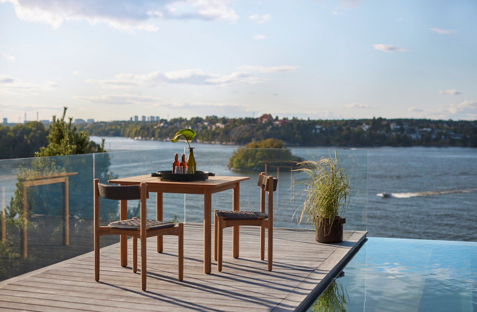 Квадратный стол из тикового дерева Skargaarden костер ARCH-00015245 - Вид №2